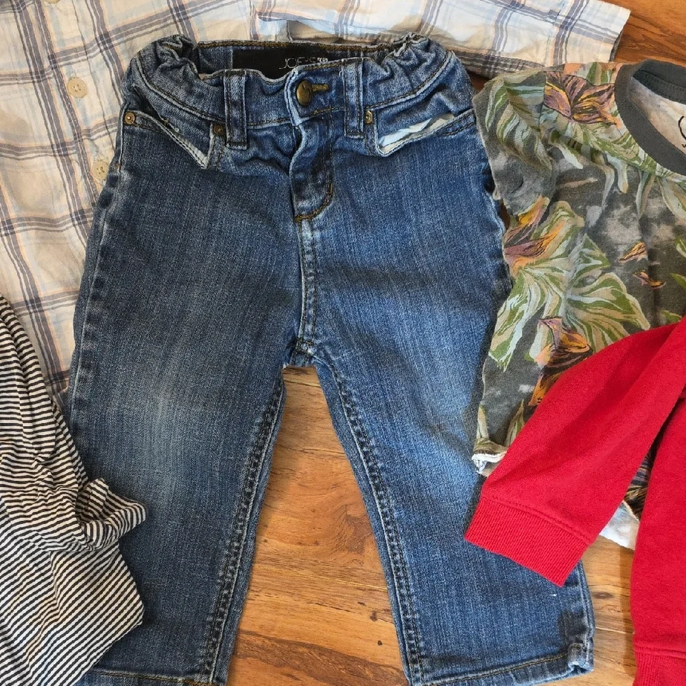Joe's Jeans Red Short Sleeve Tee Pajama Caters Lot Of 7 Items 24 Months